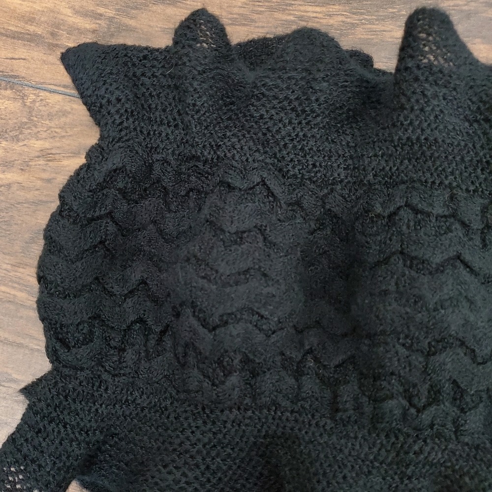 4/$20 - Black Ruffled Infinity Scarf - Picture 4 of 4